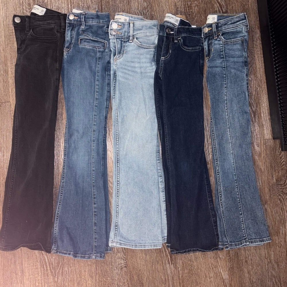 Little girl Abercrombie Flared Jeans — Assorted Blue & Black Washes